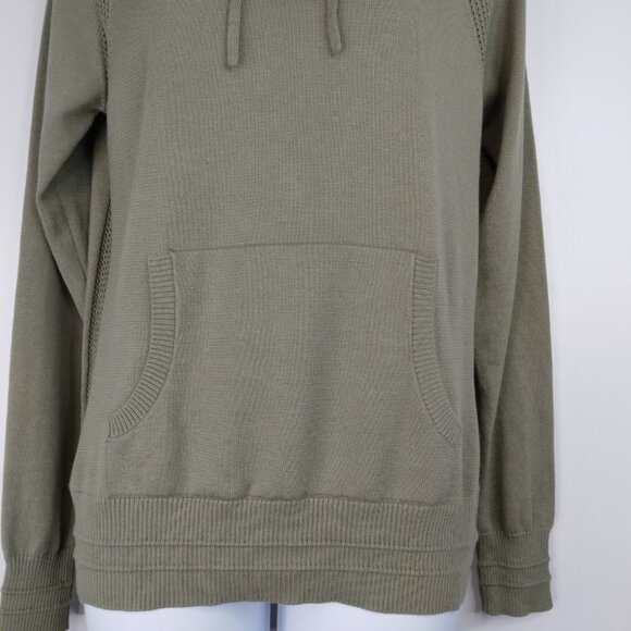 Athleta Evergreen Hoodie Knit Sweater Olive Green Size XS - Picture 5 of 16